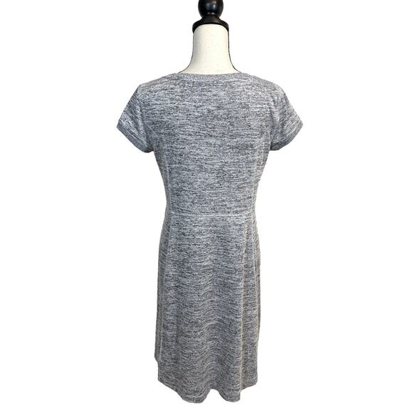 T by Talbots Heather Gray Fit and Flare T-Shirt Dress - Picture 2 of 8